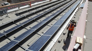 Solar on a commercial roof