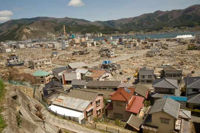 Disaster in the wake of the tsunami. Courtesy Habitat for Humanity's Facebook page.