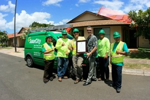 SolarCity military home solar array