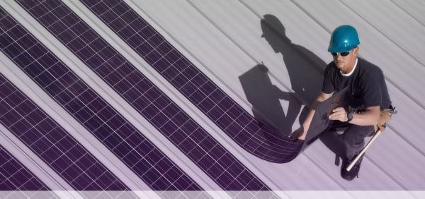 SoloPower's flexible CIGS modules being installed