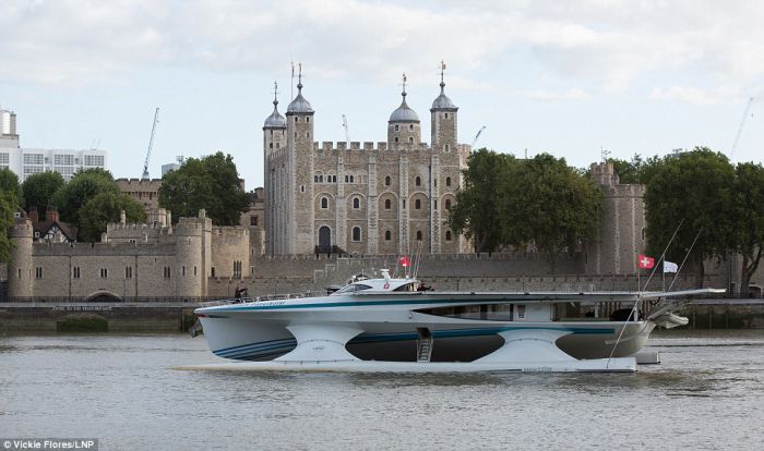 PlanetSolar docks in London