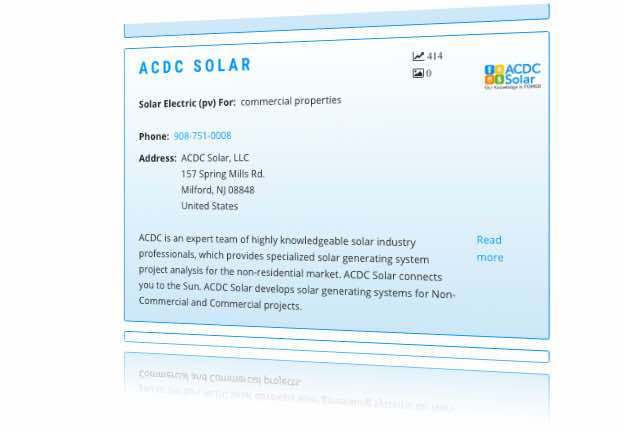 Listing Example in Solar Directory