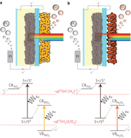 Diagram of the iron oxide device in action