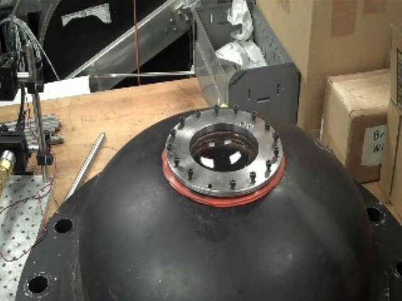 SDSU's solar receiver in the lab