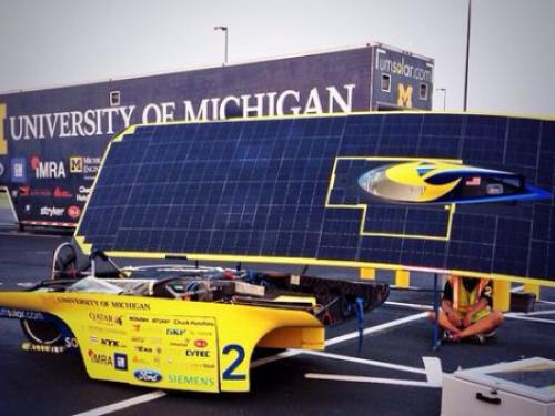 Solar car race driving innovation