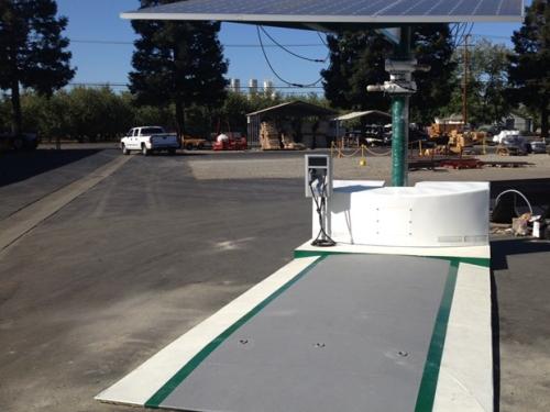 portable solar-powered electric vehicle charging station