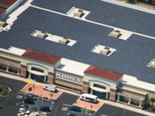 A SunEdison installation at a Kohl's store. Photo courtesy of SunEdison