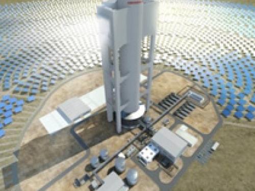 Abengoa's Khi solar tower in South Africa. Courtesy Abengoa.
