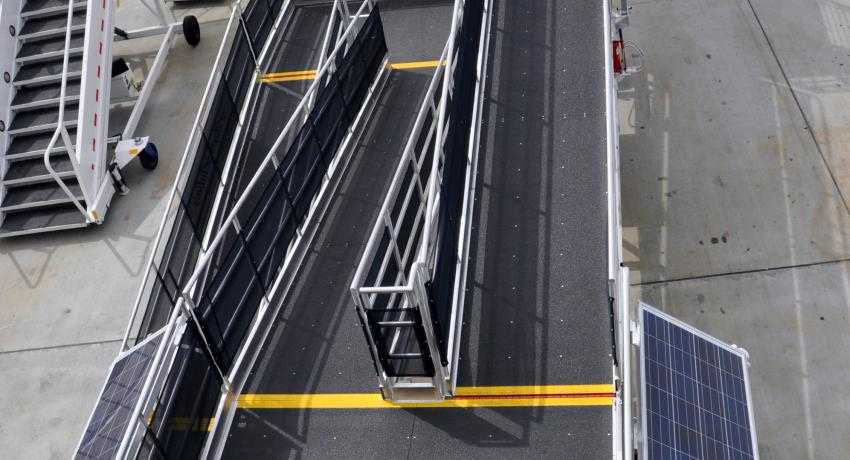 solar powered boarding ramp