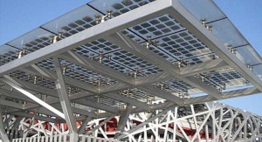 A Canadian Solar array at the Beijing Olympics