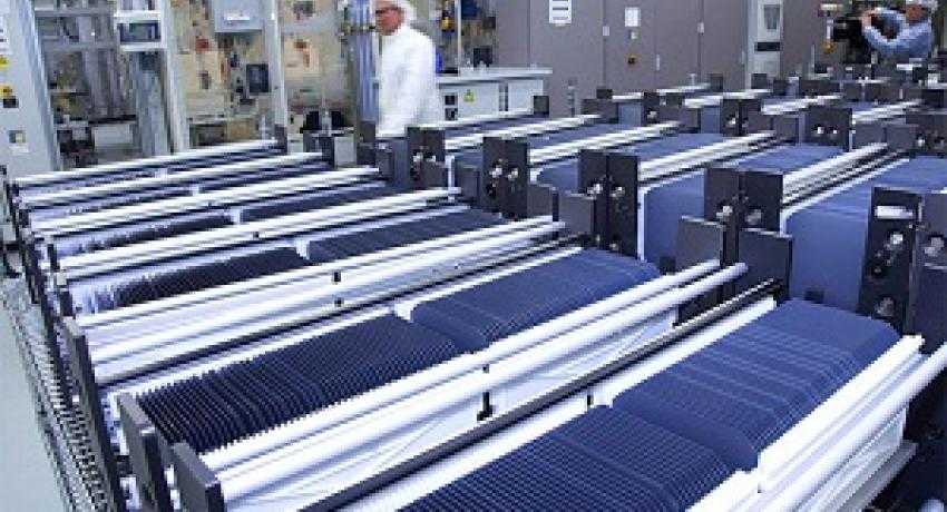 PV wafers waiting for installation.