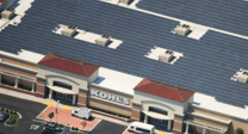 A SunEdison installation at a Kohl's store. Photo courtesy of SunEdison