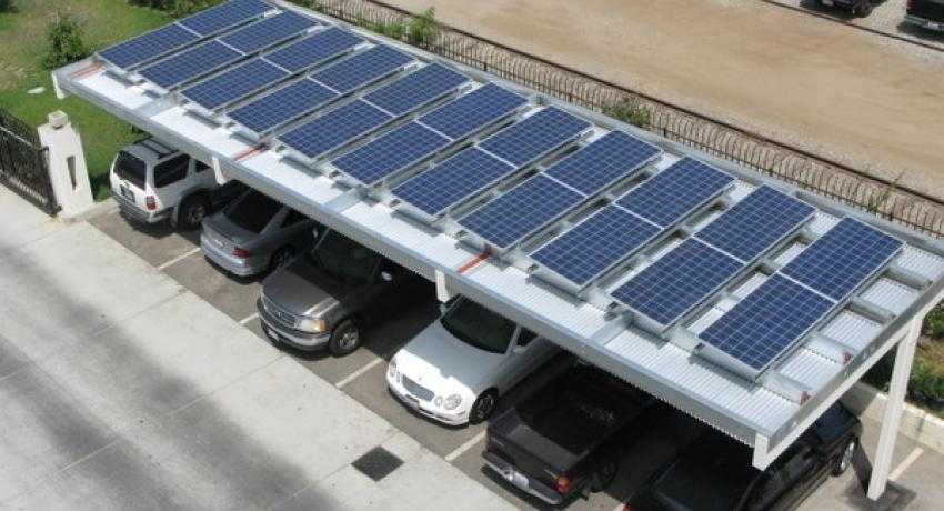 A Blue Earth PV Carport. Courtesy Blue Earth.